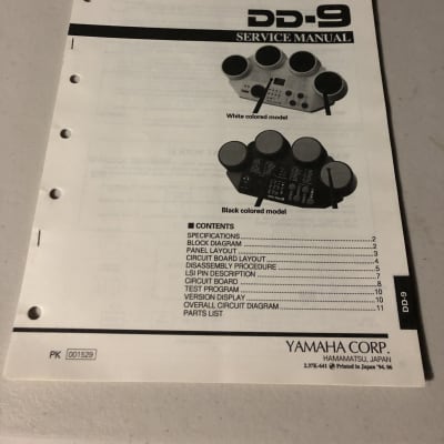 Yamaha  DD-9 Digital Percussion Service Manual 1994