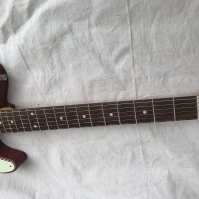Slow Train Guitars Pinecaster partscaster with Cavalier Pickups and Warmoth neck Bell Buckle Red image 14
