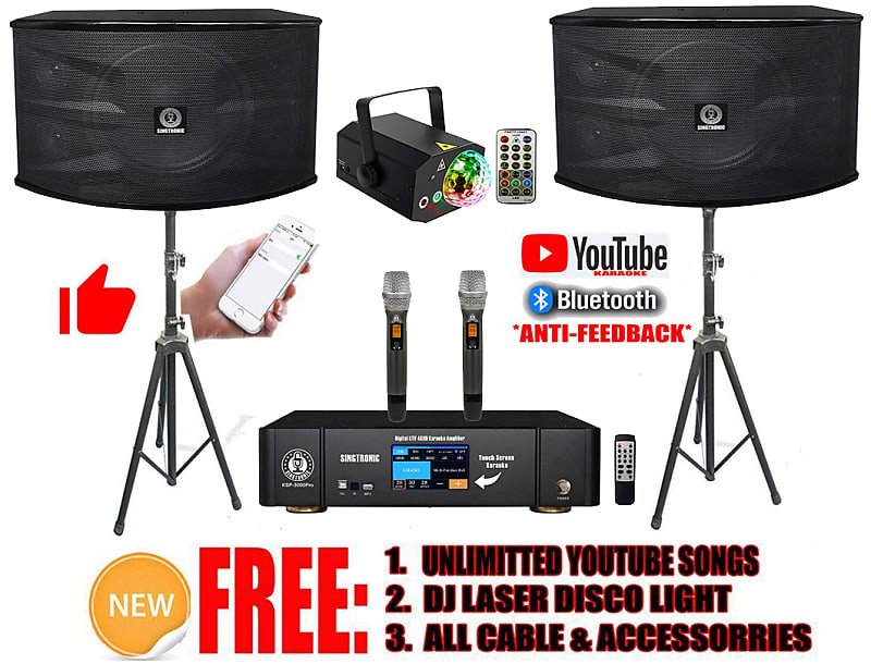 Singtronic Complete 3000W Karaoke System w/ Youtube by iPhone/iPad image 1