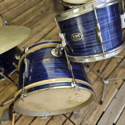 Drum Kit Premier Olympic Vintage Blue Silk Complete USED! RK70P270523 image 3