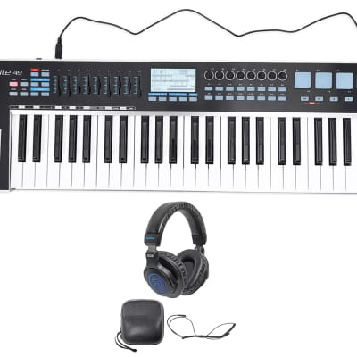 Samson Graphite 49 Key USB MIDI DJ Keyboard Controller w/ Fader/Pads+Headphones image 10
