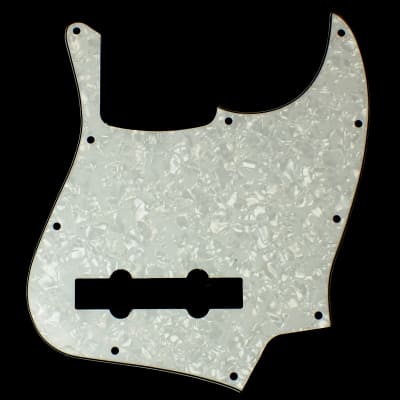 Replacment Pickguard For Jazz Bass 5 String JB ,4ply White Pearloid