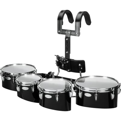Sound Percussion Labs Birch Marching Quads with Carrier 8/10/12/13 Regular  White image 2