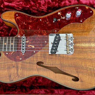 Fender  2019 Artisan Koa Thinline Tele - Shellac Amber image 2