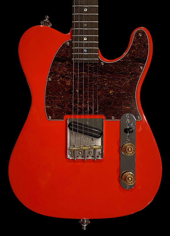 T Style Esquire Parstcaster - Fiesta Red - 2024 - Solid Rosewood Neck - GFS Rail Humbucker - Fender GigBag image 1
