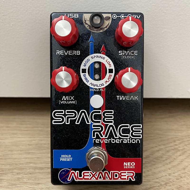 Alexander Pedals Space Race Reverb 2018 - Black with Red/Blue Graphics