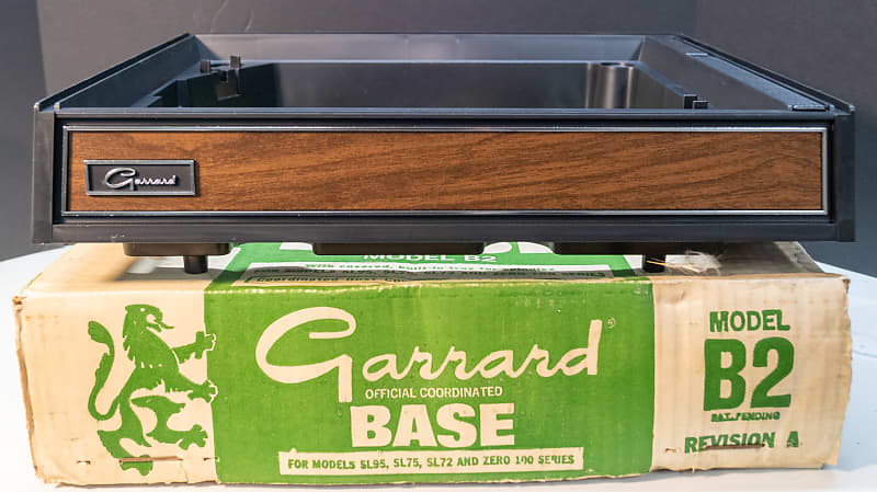 Garrard Turntable base Model B-2 - Wood Grain Plastic image 1