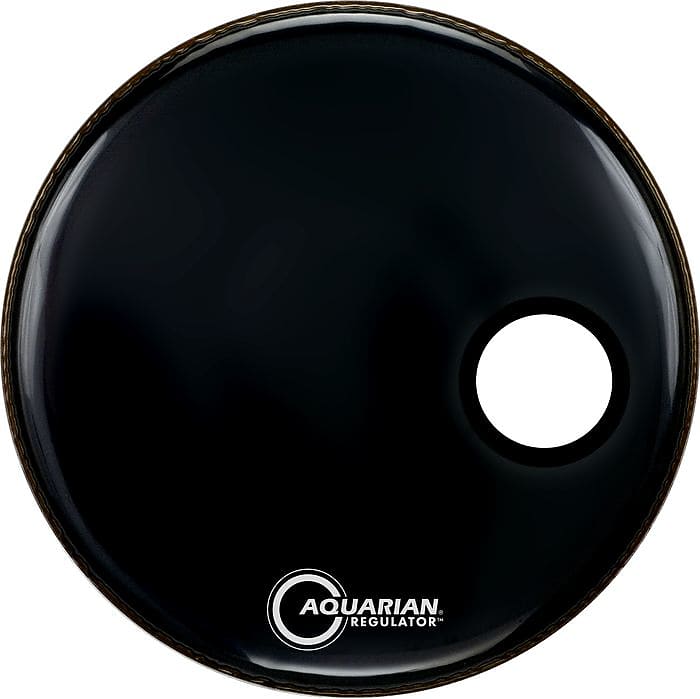 Aquarian RSM20BK Regulator 20 Front Resonant Black Bass Drum Head image 1