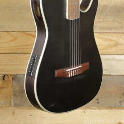 Ibanez  Tim Henson TOD10N Acoustic/Electric Guitar Transparent Black Flat for sale