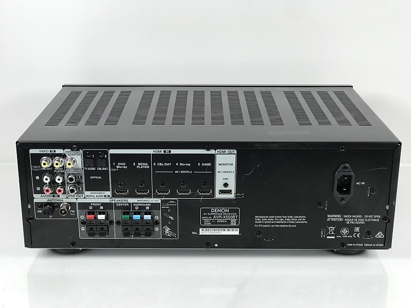 Amplificateur Home Cinéma Denon AVR-X550BT Noir - Ampli home cinéma