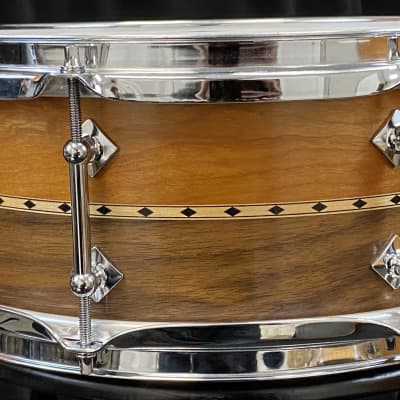Craviotto 18/12/14/5x14" New Old Stock. Solid Stacked Drum Set - 2012 Signed Cherry/Walnut image 15