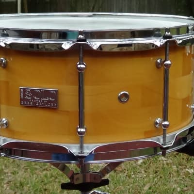 Drum Solo 6.5"x 14" Banara Wood.  Perfect condition! Banara wood / yellow gloss image 1