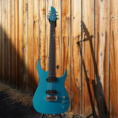 Schecter USA CUSTOM SHOP Keith Merrow KM-7 Stage Teal Blue Satin 7-String Electric Guitar w/ Case (2024) image 2