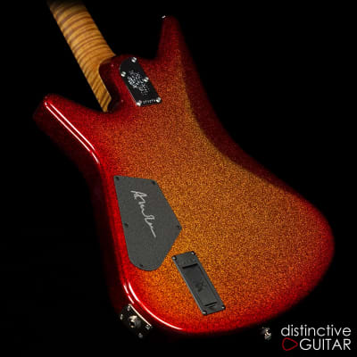 Music Man Albert Lee BFR Cherry Punch Sparkle - Roasted Flame Maple Neck image 10