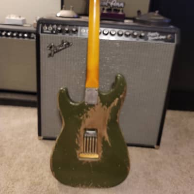 Franchin Stratocaster Olive Green Nitro Relic image 3