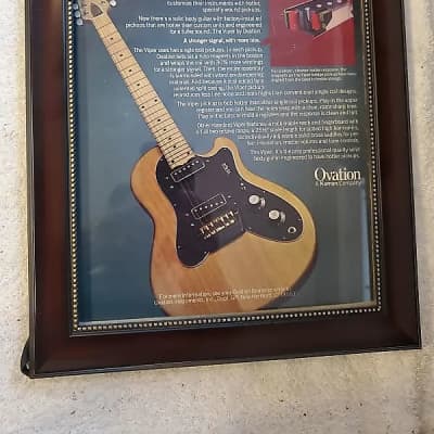 1978 Ovation Guitars Promotional Ad Framed Ovation Viper Original for sale
