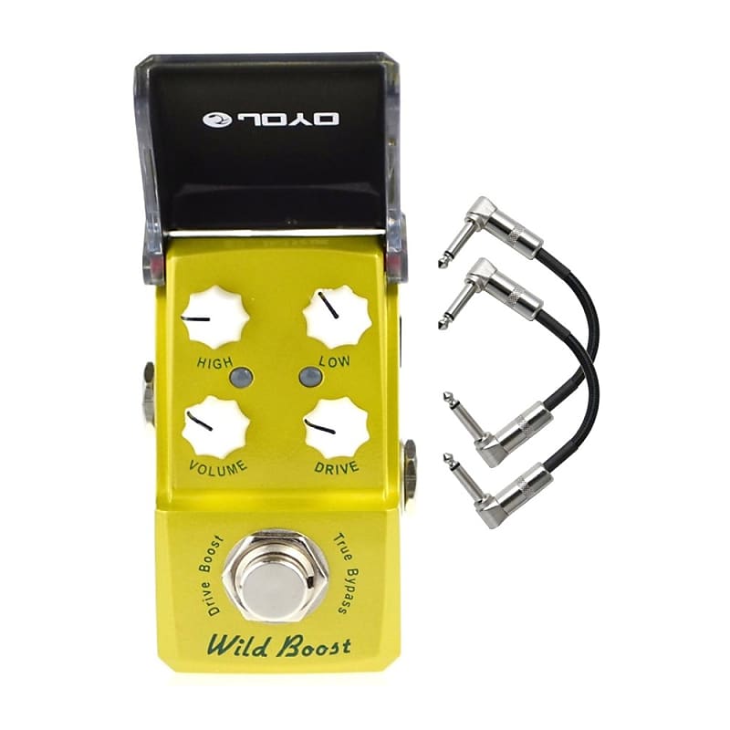 Joyo JF-302 Wild Boost Drive Ironman Mini Guitar Effects Pedal with Patch Cables image 1