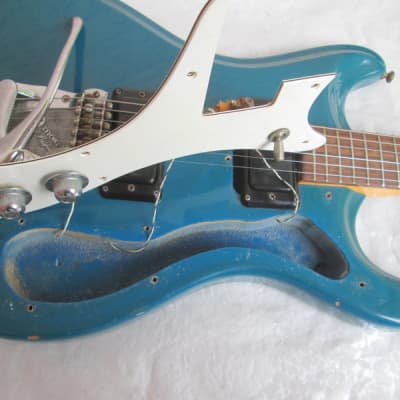 Mosrite Ventures II Guitar Blue All Original - Including Case - More pics if needed image 11