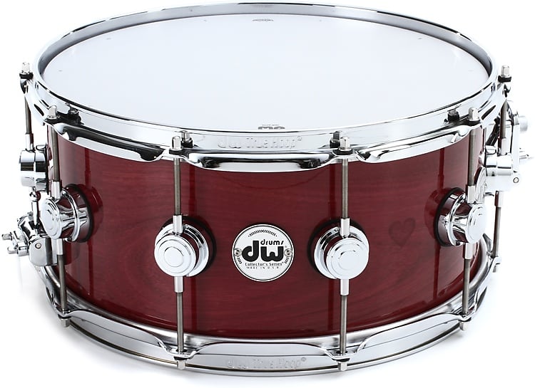 DW Collector's Series Purpleheart Wood Snare Drum - 6.5 inch x 14 inch  Chrome image 1
