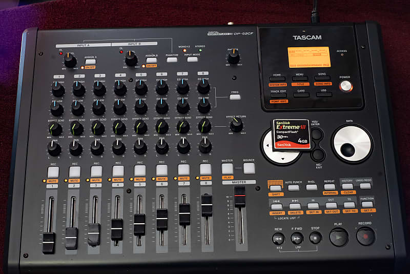 TASCAM DP-02CF Digital Portastudio 8-Track Recorder w/4GB Compact