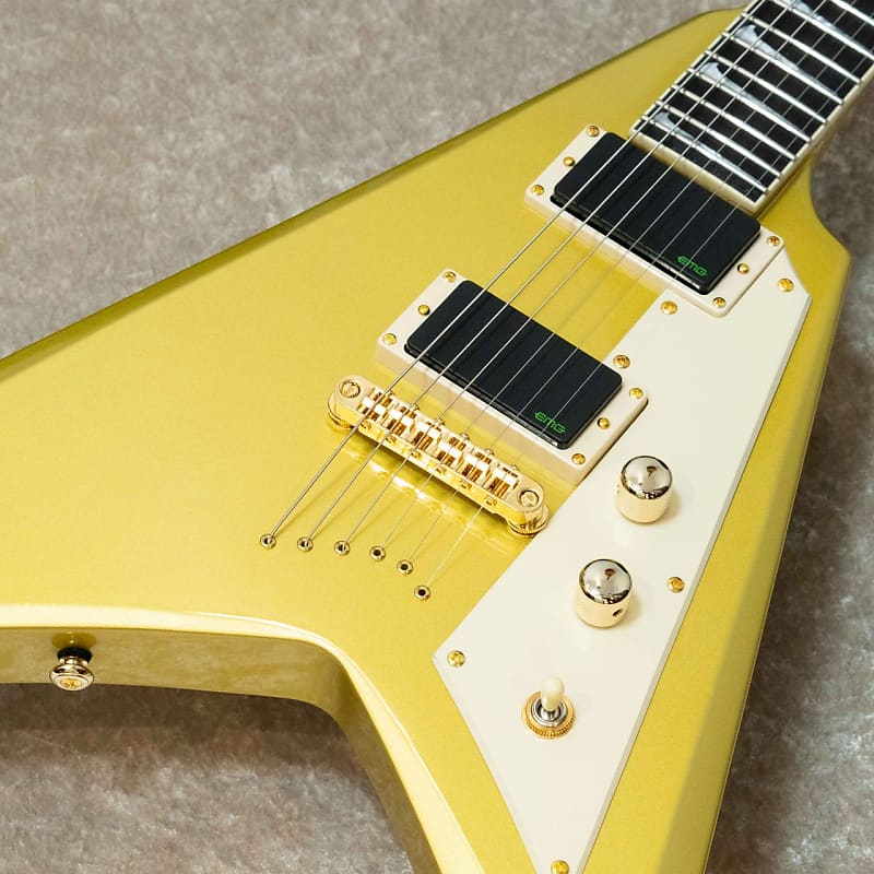 ESP LTD KH-V -Metallic Gold- 2023 [Kirk Hammett Signature | Reverb