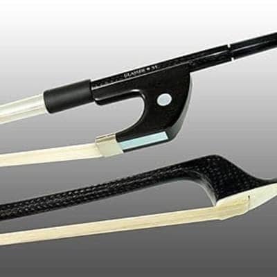 Glasser Braided Carbon Fiber Bass Bow - Octagonal / Nickel / German Grip image 1
