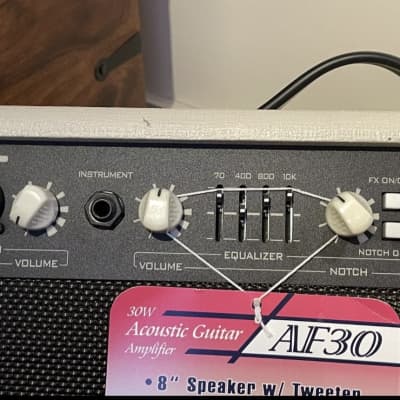 Cort AF30 Acoustic Instrument Amplifier, 30 Watts Tilt-back Design - Cream image 4