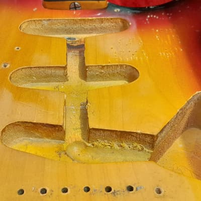 Fender Stratocaster 1963 Body sunburst factory refin image 18