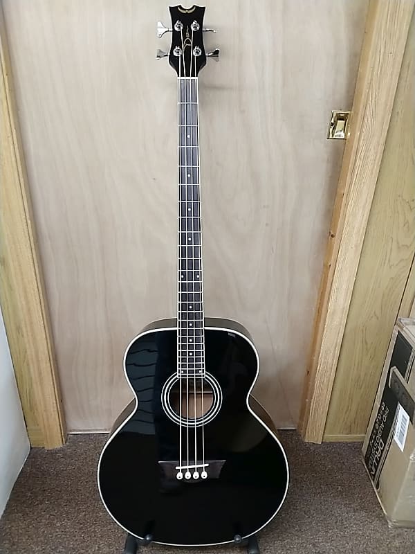 Dean EAB Acoustic Electric Bass Guitar Classic Black Bstock Reverb