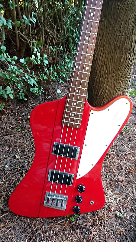 BURNY TB-70 Active Thunderbird Bass Japan circa 1987 in Fire Red