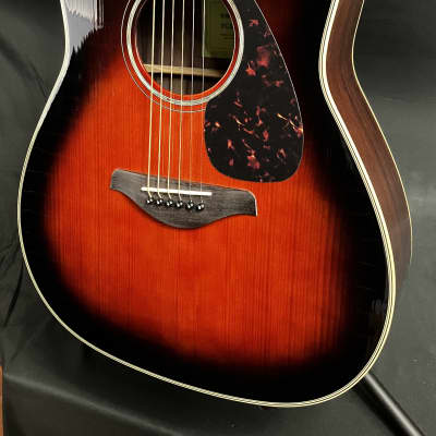 Yamaha FG830TBS Dreadnought Acoustic Guitar Tobacco Sunburst image 4