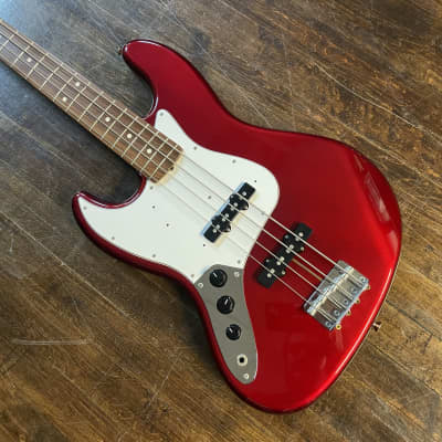 2010 Fender JB-62 LH Jazz Bass Reissue Left-Handed Candy Apple Red MIJ Japan image 1