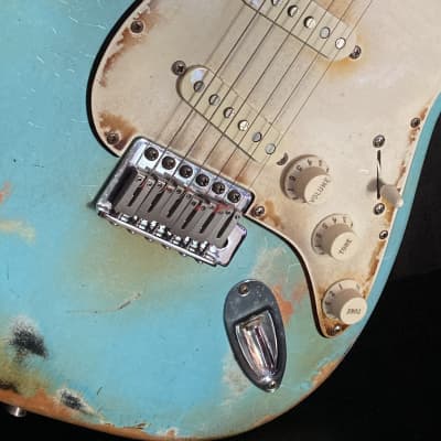 Fender Custom Blue Relic by East Gloves Customs Stratocaster 2006 Blue relic image 5