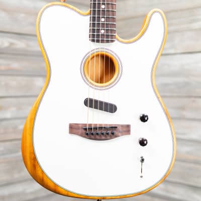 Fender Acoustasonic Player Telecaster Guitar - Arctic White | Reverb