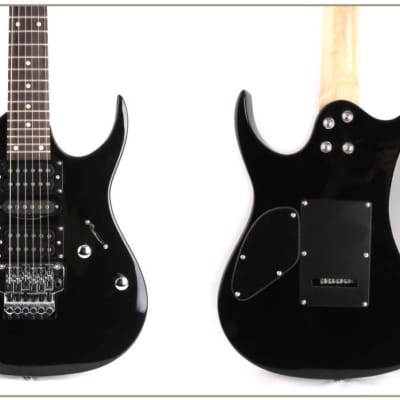 Smiger SG5BLK Beginner Electric Guitar Kit with Practice Amp 2023 - Black Painted image 1