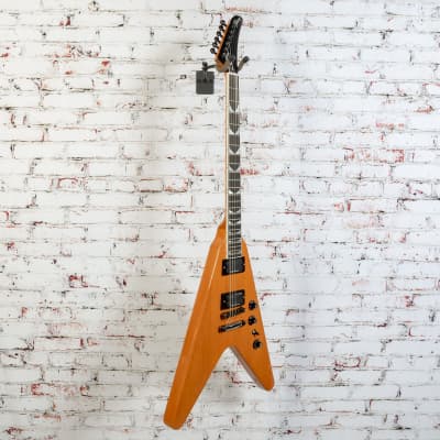 USED Gibson - Dave Mustaine Flying V EXP - Electric Guitar - Antique Natural w/ Custom Hardshell Case with Dave Mustaine Silhouette - x0264 image 4