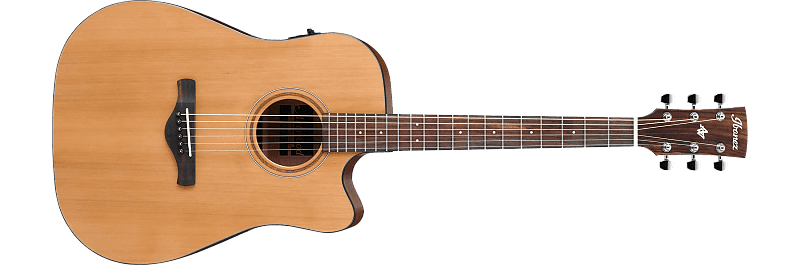 Ibanez AW65ECE-LG Artwood Cutaway Dreadnought Acoustic/Electric Guitar (Natural) image 1