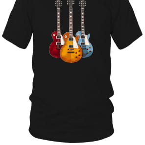 3 Les Paul Guitars T-Shirt image 2
