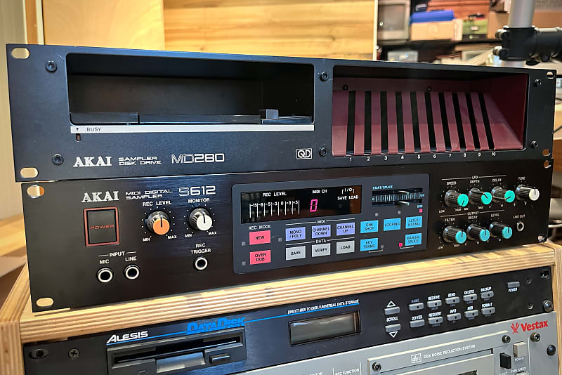 Akai S612 MIDI Digital Sampler With MD280 QD Drive image 1