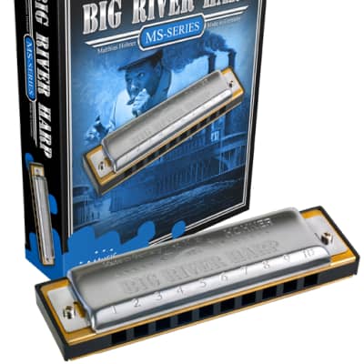 Hohner 590BX-BF Big River Harp Key Of  A Sharp  / B Flat  Boxed Package Harmonica image 1