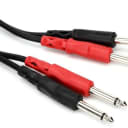 Hosa Technology CPP-204 Stereo Interconnect Dual 1/4 in TS to Same w/ FREE Same Day Shipping