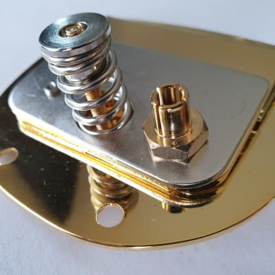 Jazzmaster & Jaguar guitar tremolo tailpiece unit gold image 2