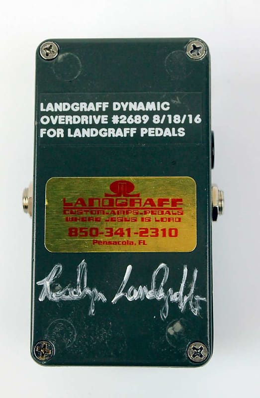 John Landgraff Dynamic Overdrive Pedal #2689, Ex, Green, Hand | Reverb