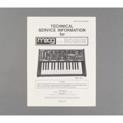 Moog The Rogue Technical Service Information Guide [USED]