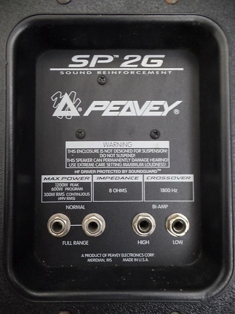 Peavey SP-2G Crossover Jack Plate Biampable 1800HZ with New Peavey SP-2G Crossover Jack Plate Biampable 1800HZ with New