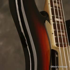 original 1977 Fender JAZZ BASS Sunburst w/GOLD pickguard image 16