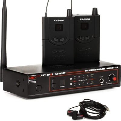 Galaxy Audio AS-950-2 Wireless in-Ear Monitor Twin Pack System - P2 Band,Black image 1