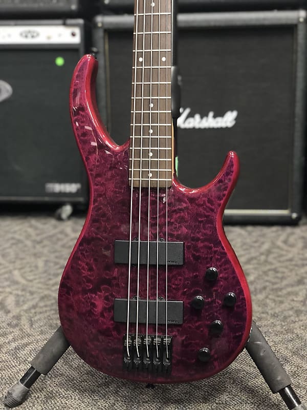 Peavey Millennium 5 AC BXP 5 String Quilted Maple Top Electric Bass - Trans  Black Violet