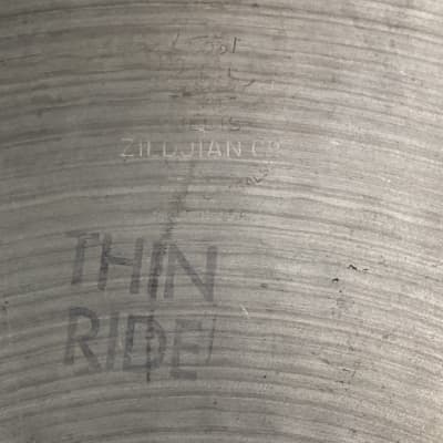 Zildjian - 18" A Series Thin Ride, 4 Sizzle Holes, No Rivets 1360g 1970's image 4