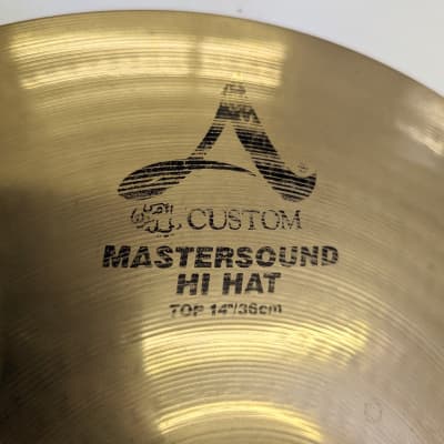 2002 Avedis Zildjian 14" A Custom Mastersound Hi-Hat Cymbals - Look Really Good - Sound Great! image 3